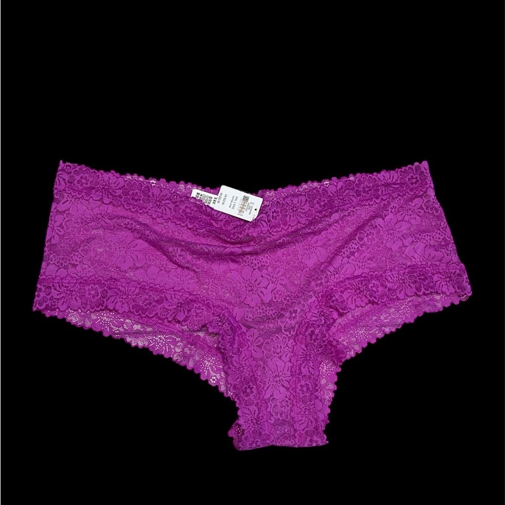 PINK Victoria's Secret Lace Panties in Vibrant Purple